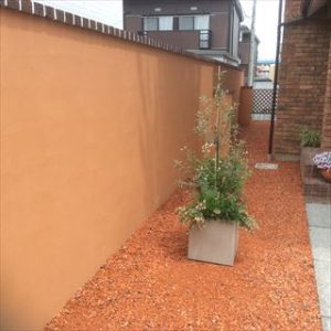 塩尻市高出でブロック塀作成してジョリパットで仕上げました