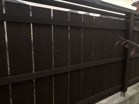 松本市板塀塗装