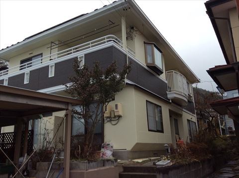 下諏訪外壁塗装金属サイディング部分張り