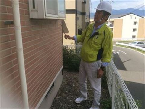 諏訪市外壁現地調査