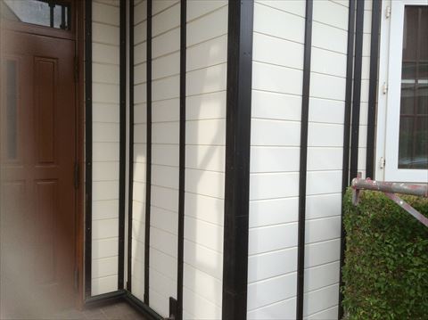 塩尻市金属サイディングカバー工法　下地