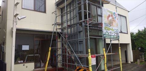 塩尻市店舗改装外壁工事