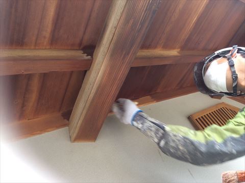 松本外壁塗装　木部塗装