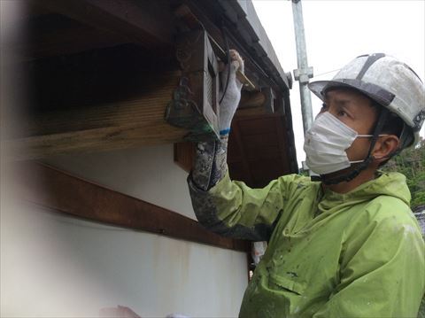 松本外壁塗装　木部塗装