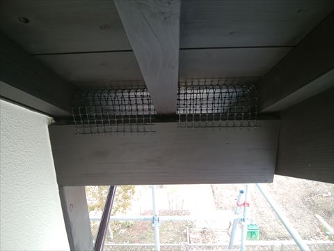 池田町鳥よけネット取り付け