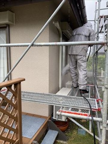 安曇野市モルタル外壁塗装