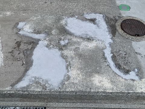 諏訪市犬走り補修塗装