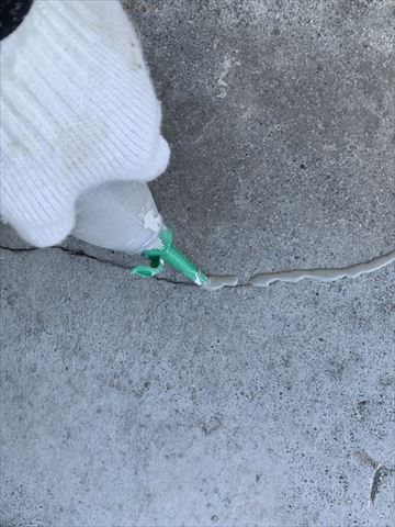 諏訪市犬走り補修塗装