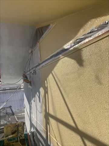 塩尻市モルタル補修塗装工事