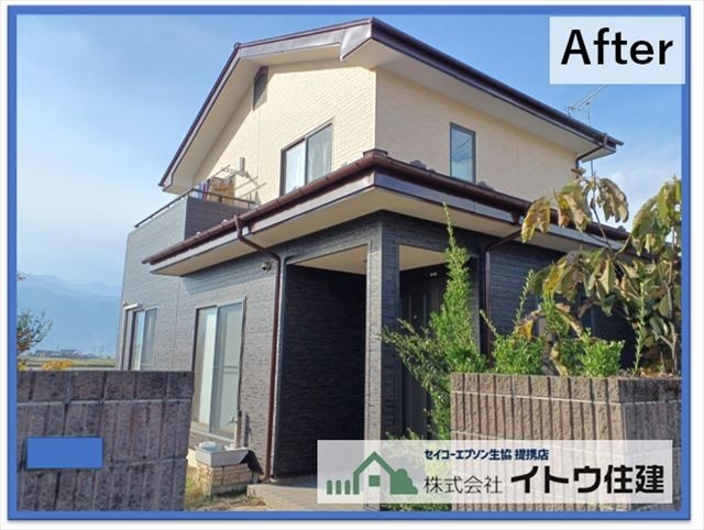 北側の崩れが著しかった外壁をカバー工法