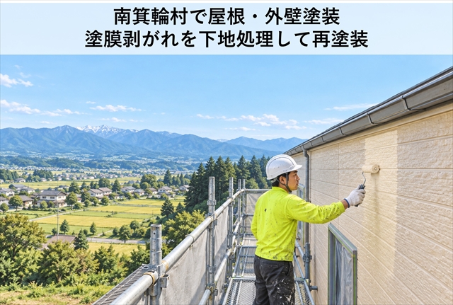 南箕輪村で屋根・外壁塗装｜塗膜剥がれを下地処理して再塗装