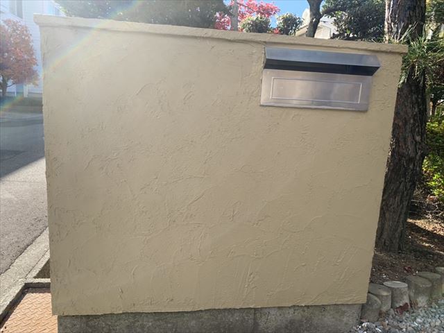 塩尻市コンクリート塀塗装