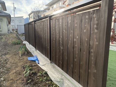松本市板塀塗装