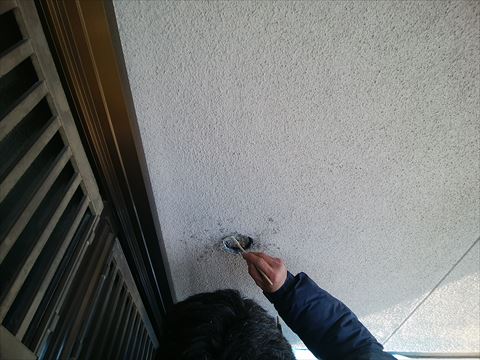 安曇野市外壁工事補修作業